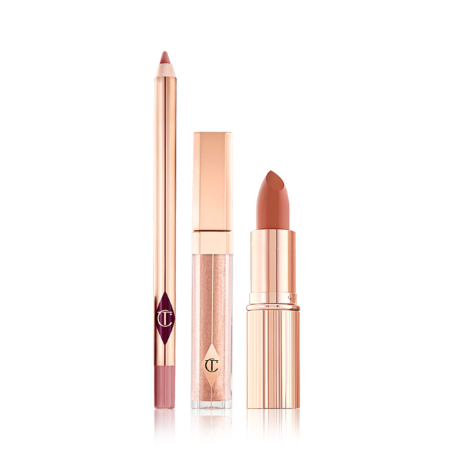 The Golden Goddess Lip Kit - Coral-nude Lipstick, Liner & Gloss ...