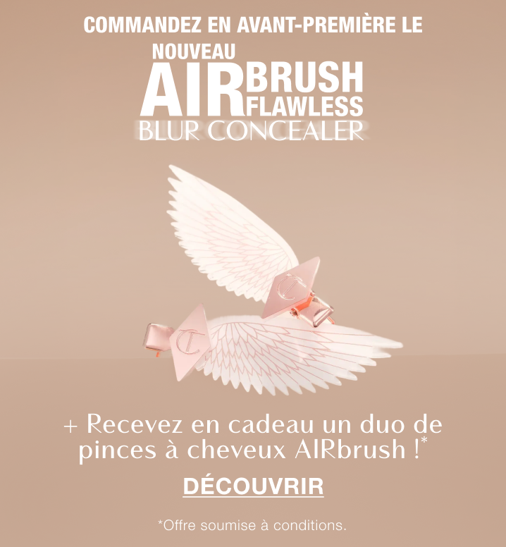 Commandez en avant-première le NOUVEAU AIRBRUSH FLAWLESS BLUR CONCEALER ! + Recevez en cadeau un duo de pinces à cheveux AIRbrush !** <DÉCOUVRIR>