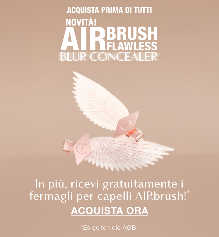 Acquista per primo NOVITÀ! AIRBRUSH FLAWLESS BLUR CONCEALER In più, ricevi gratuitamente i fermagli per capelli AIRbrush!* <ACQUISTA ORA>