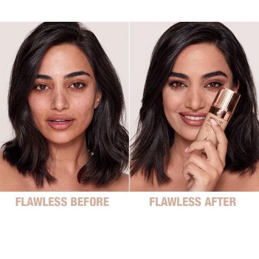 Airbrush Flawless Foundation 7 neutral before and after