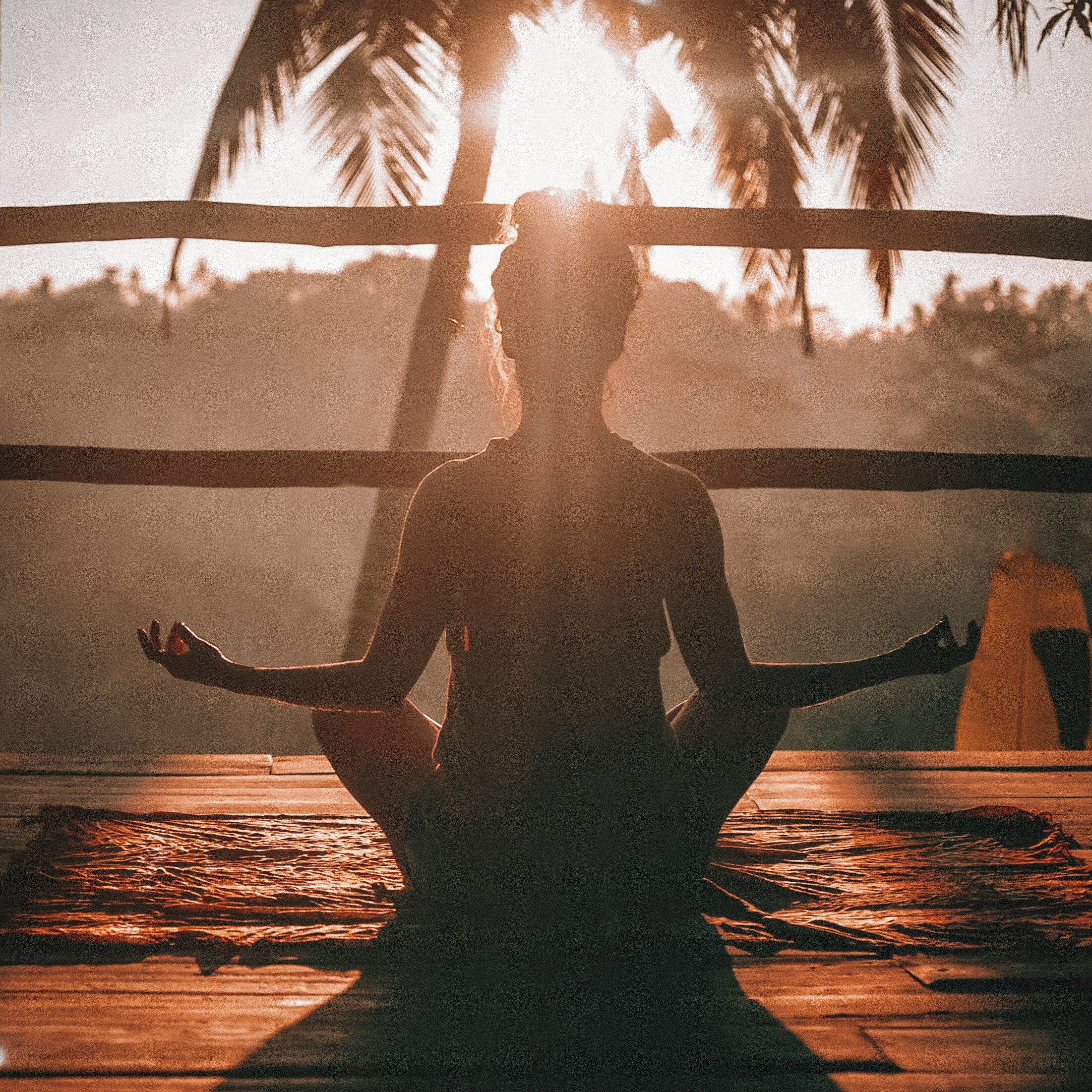 Person doing yoga on World Health Day