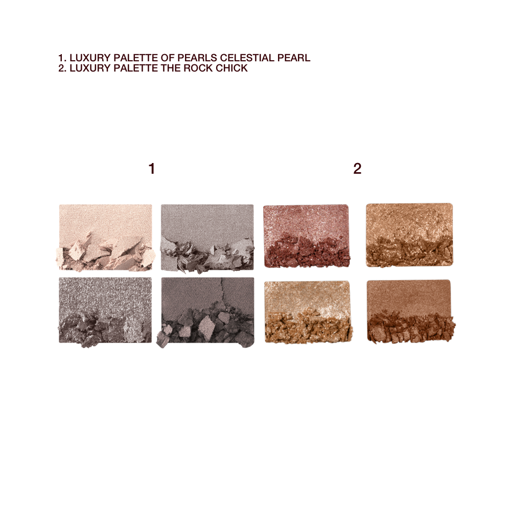 LUXURY PALETTE DUO & MINI EYE BRUSH KIT SWATCHES 