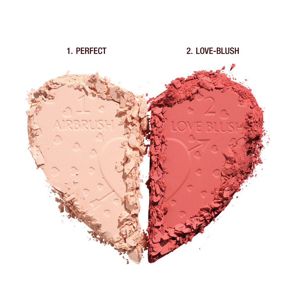 Pillow Talk Beauty Soulmates Face Palette in Flawless Peach: Peach Setting Powder + Blush