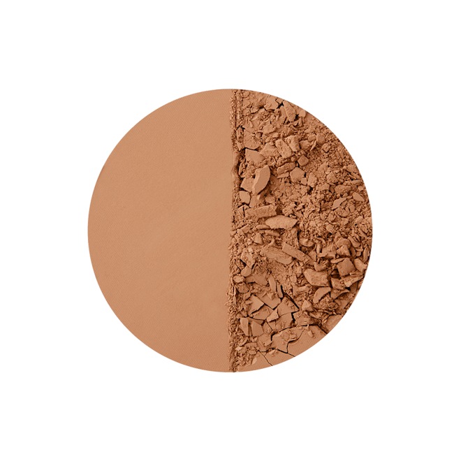 Airbrush Bronzer in Medium swatch Swatch of a medium brown coloured powder bronzer.
