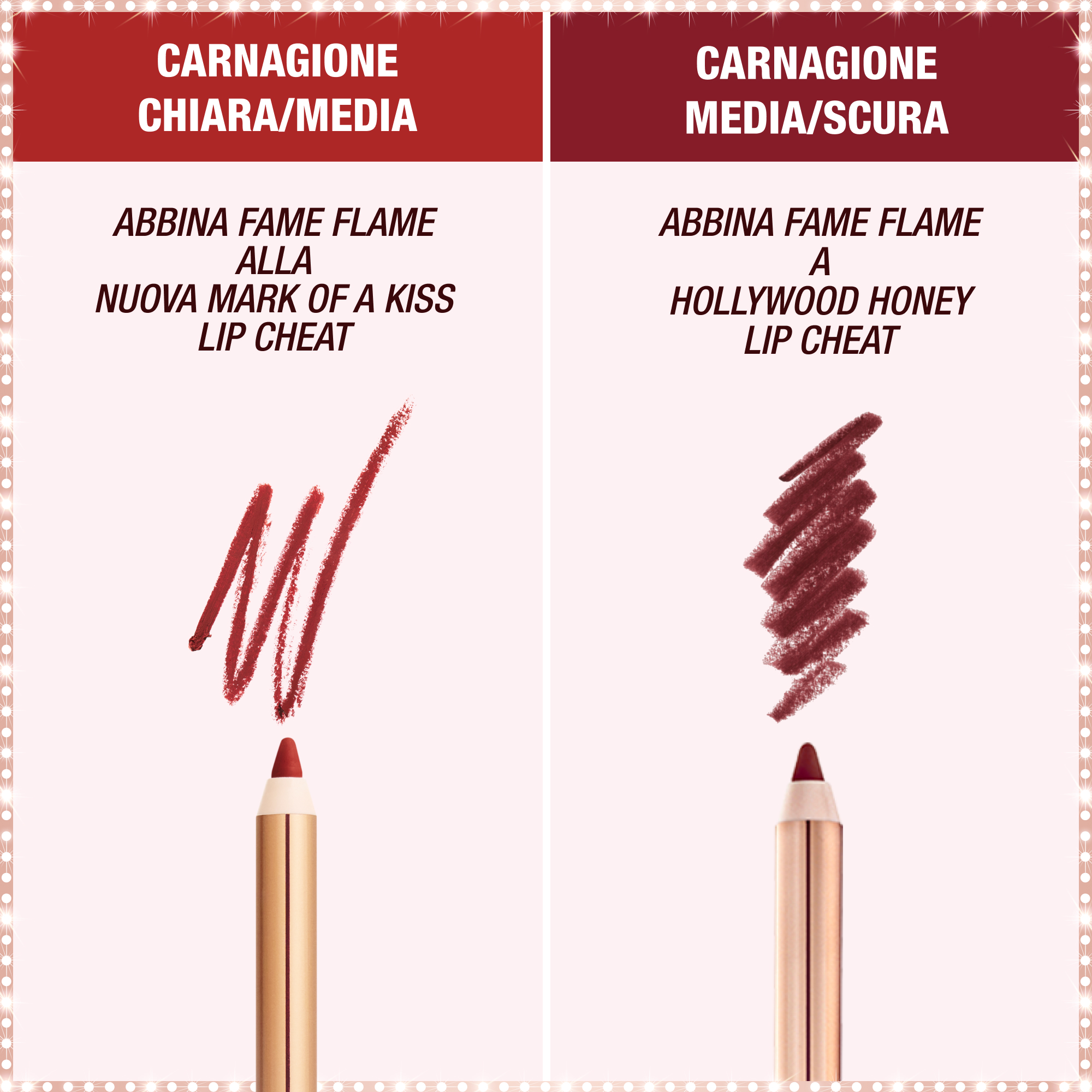 Rossetto Fame Flame - abbinamento perfetto