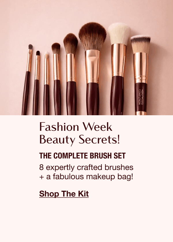 THE COMPLETE BRUSH SET 8 expertly crafted brushes + a fabulous makeup bag!