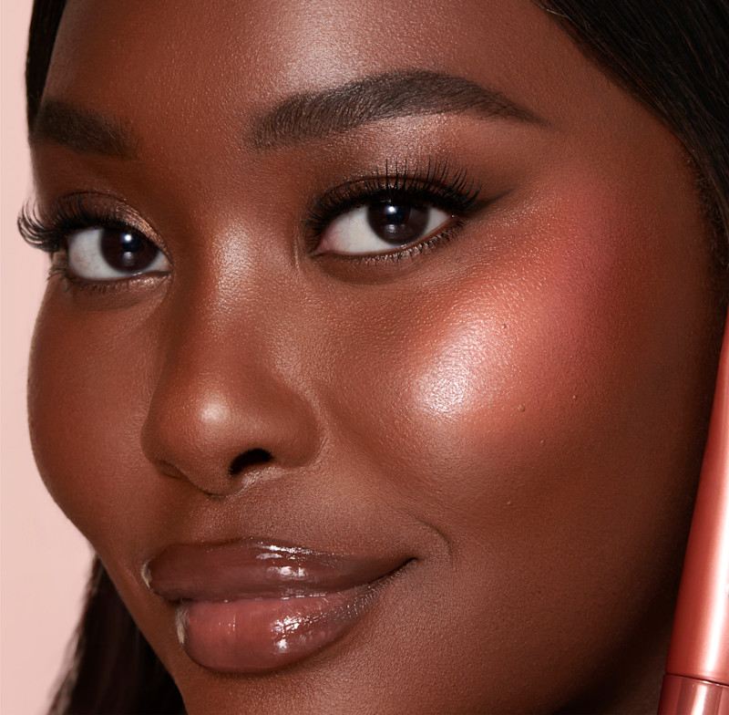 pink blush for dark skin