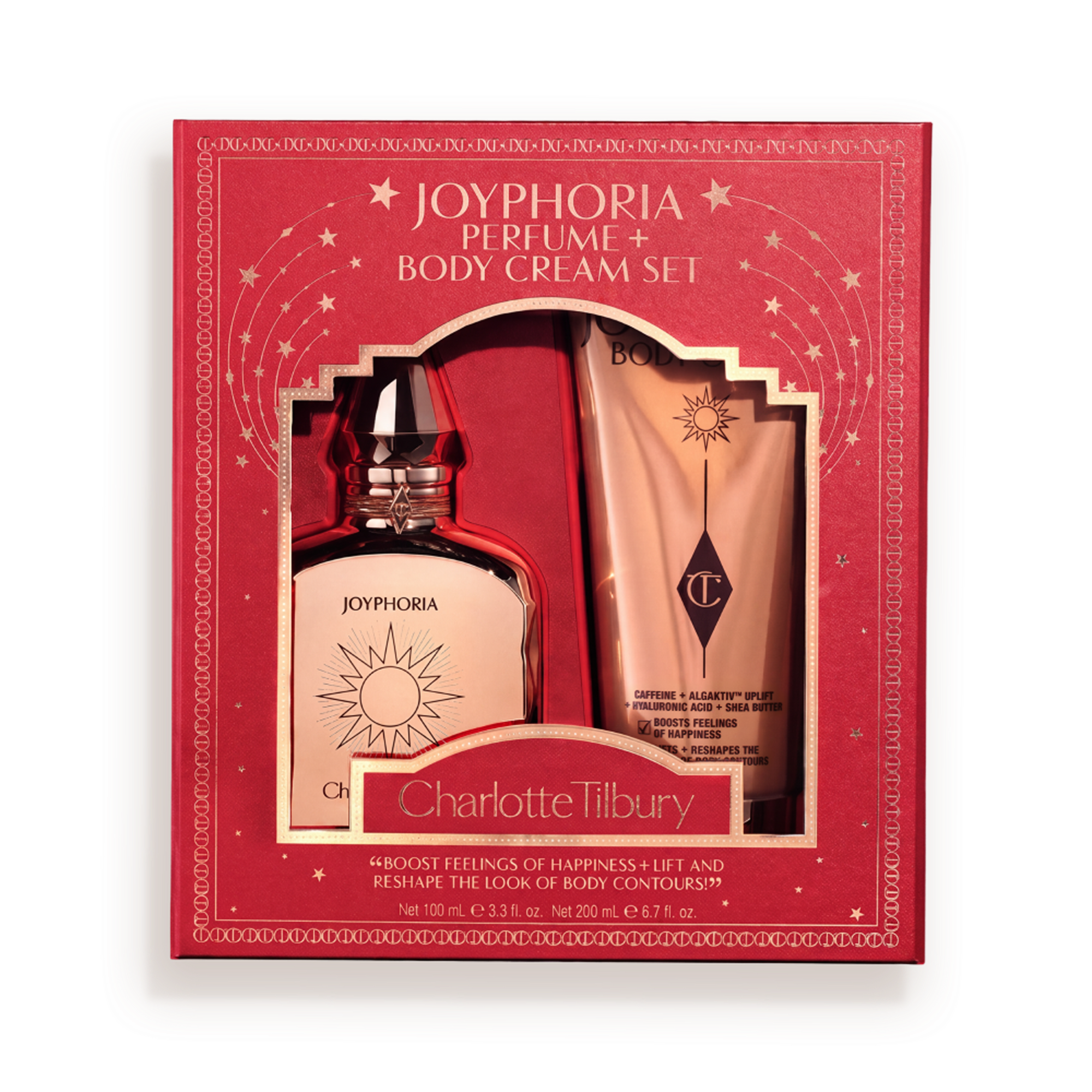 Packshot with Products JOYPHORIA PERFUME + BODY CREAM SET Holiday 2026