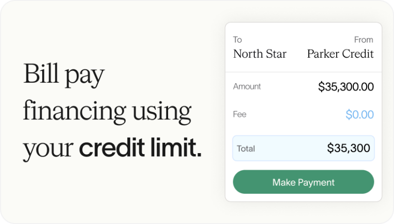 bill pay financing using your credit limit
