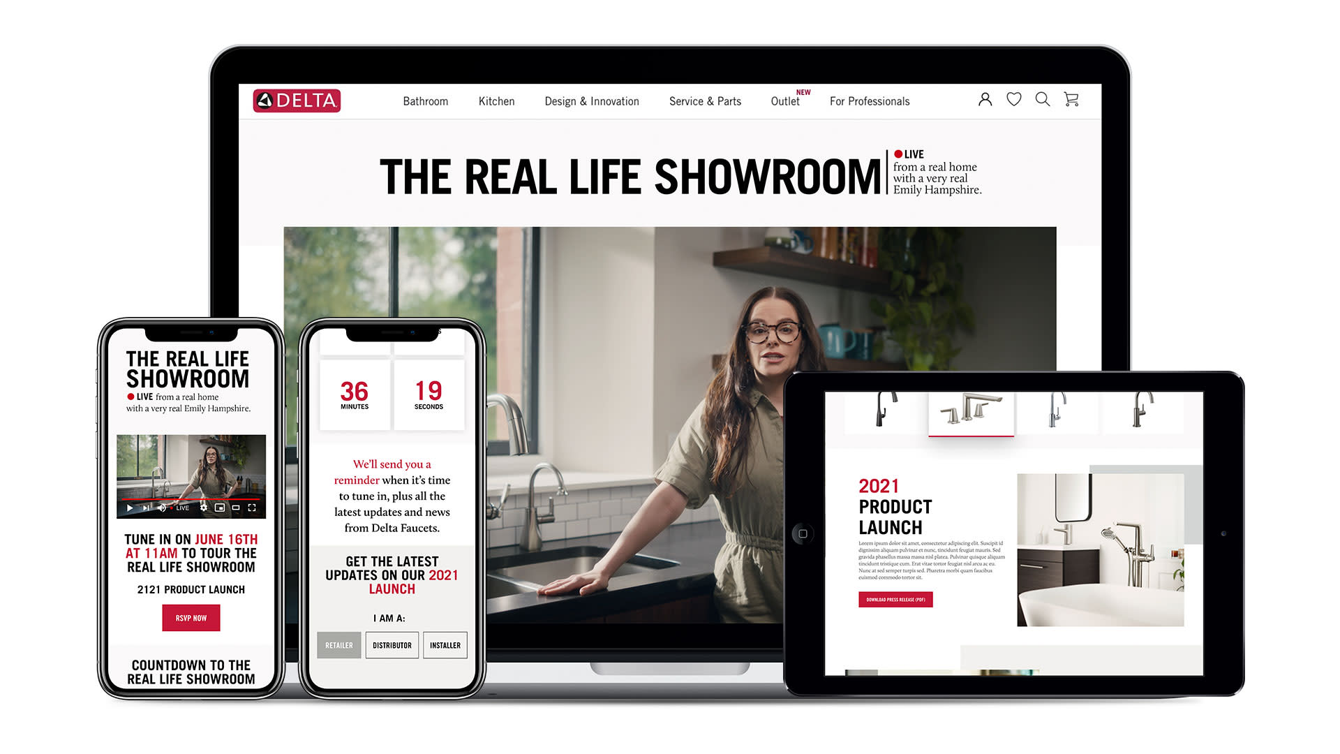 Delta Showroom Website Devices