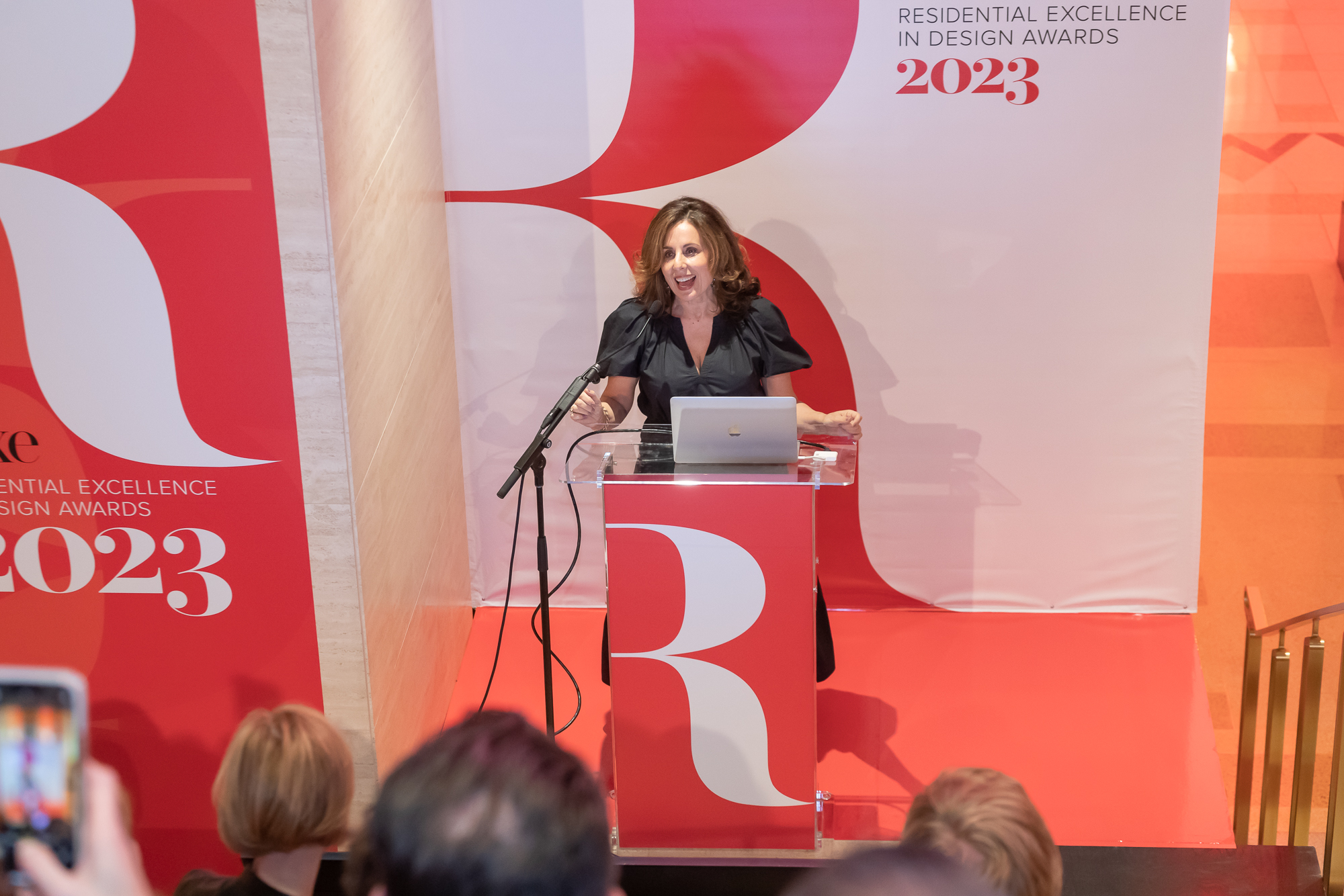 Pam at Red podium