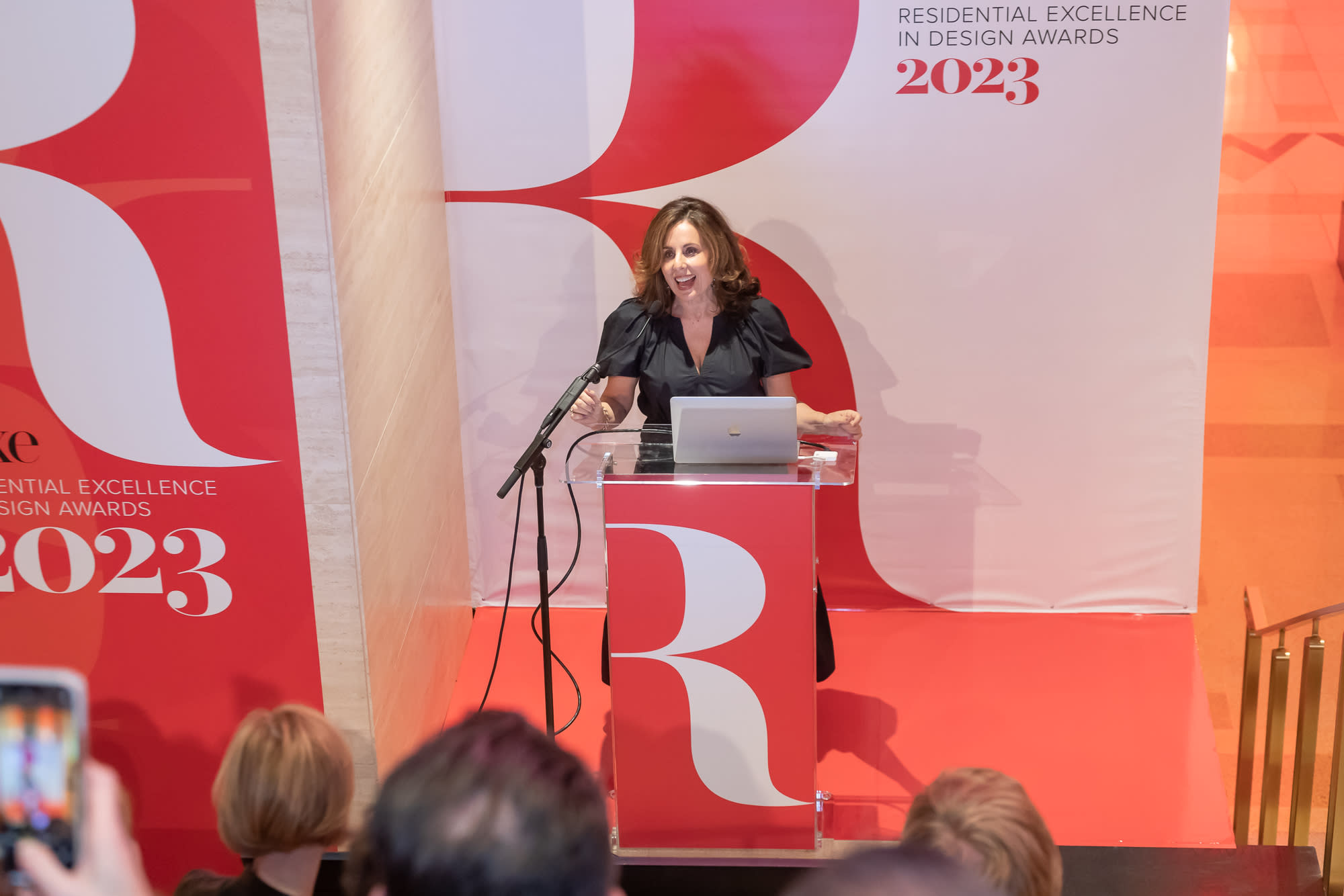 Pam at Red podium