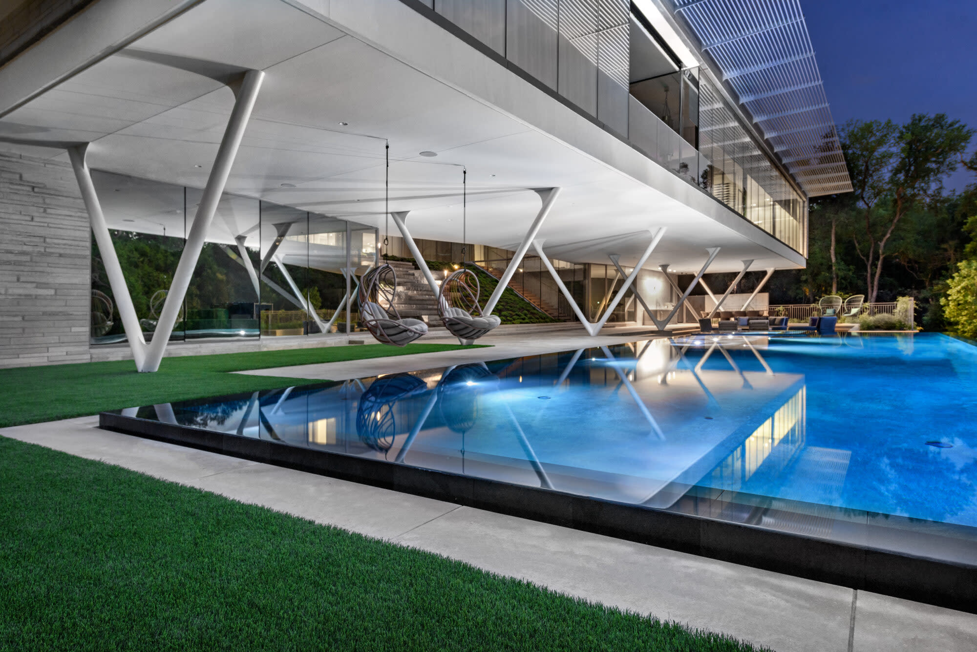 view of pool in dallas texas backyard