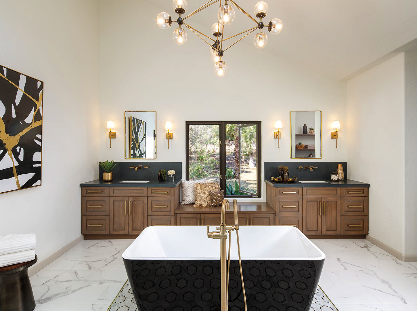 bathroom photo with tub in forefront