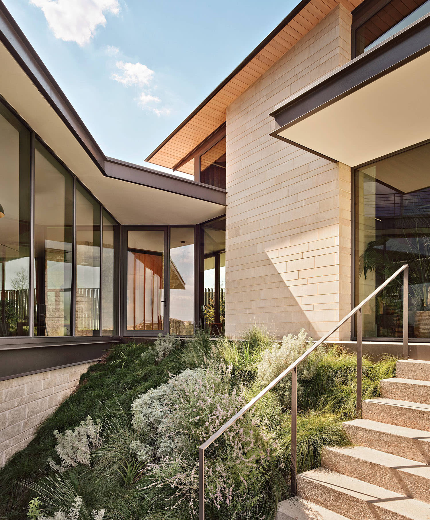 limestone exterior of an Austin-area home