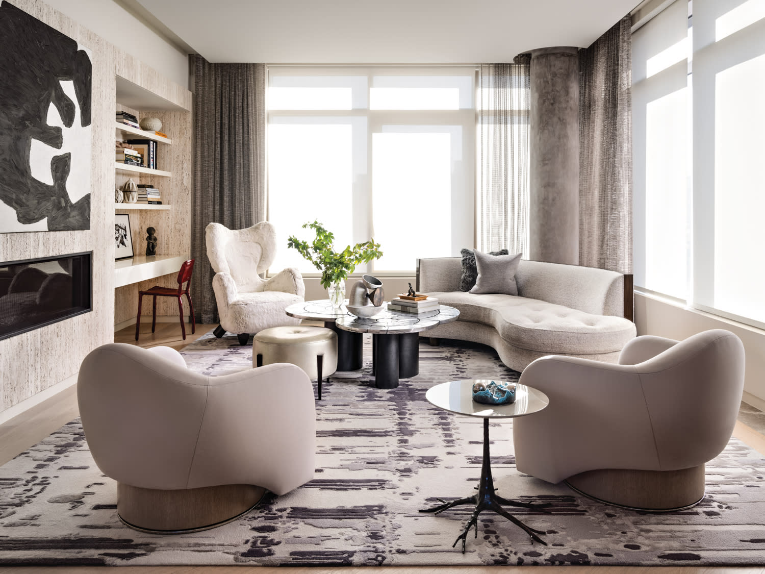 modern grey living room