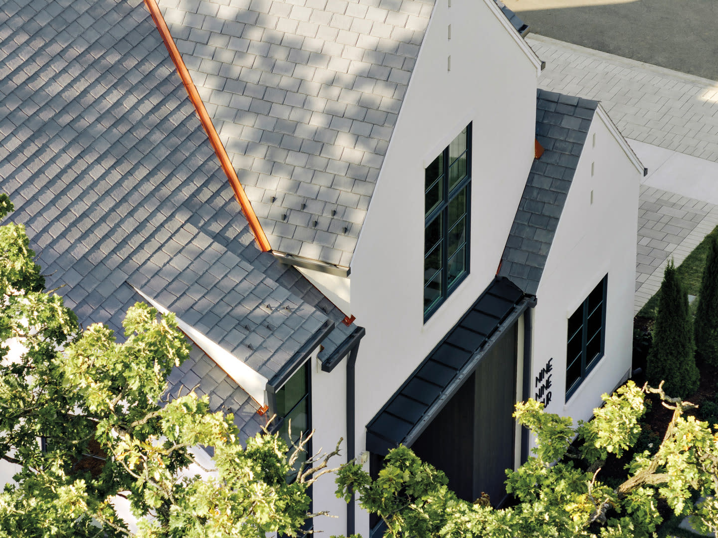 aerial view of a home