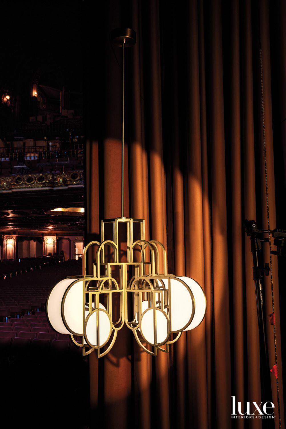 brushed brass moonlight chandelier