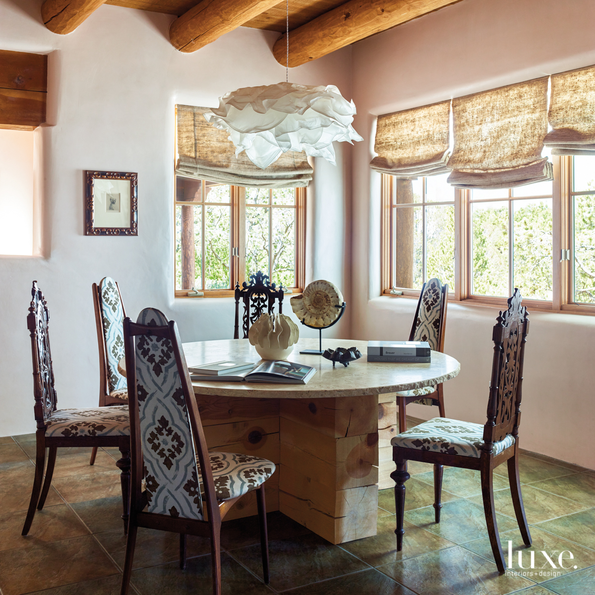 eclectic dining room neutral