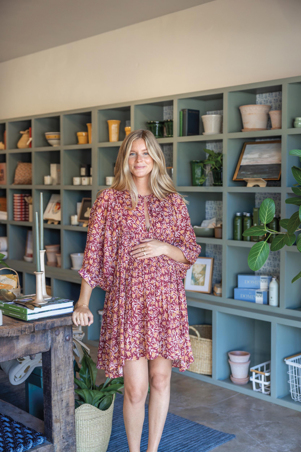 Calli Swofford standing in her decor shop Miller Lane Mercantile