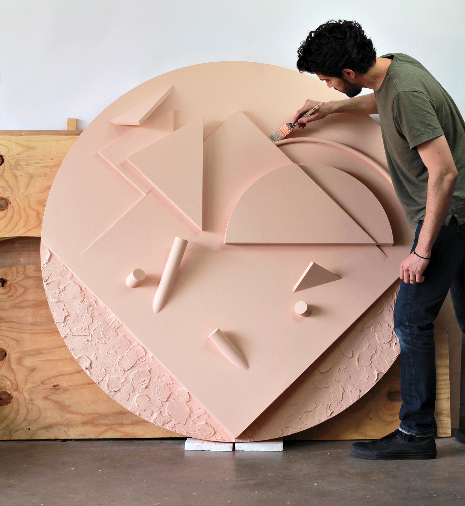 Michael Afsa in his studio
