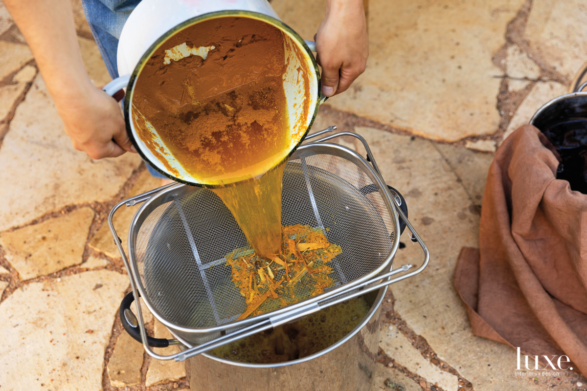 Ambrose uses plants and found objects to produce her own natural dyes.