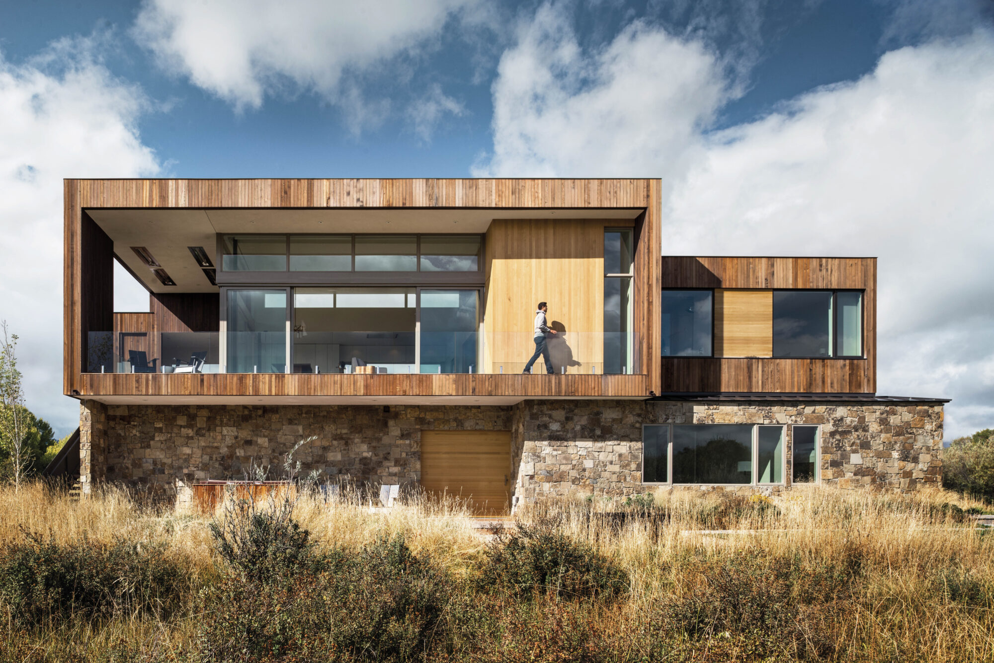 exterior of modern home