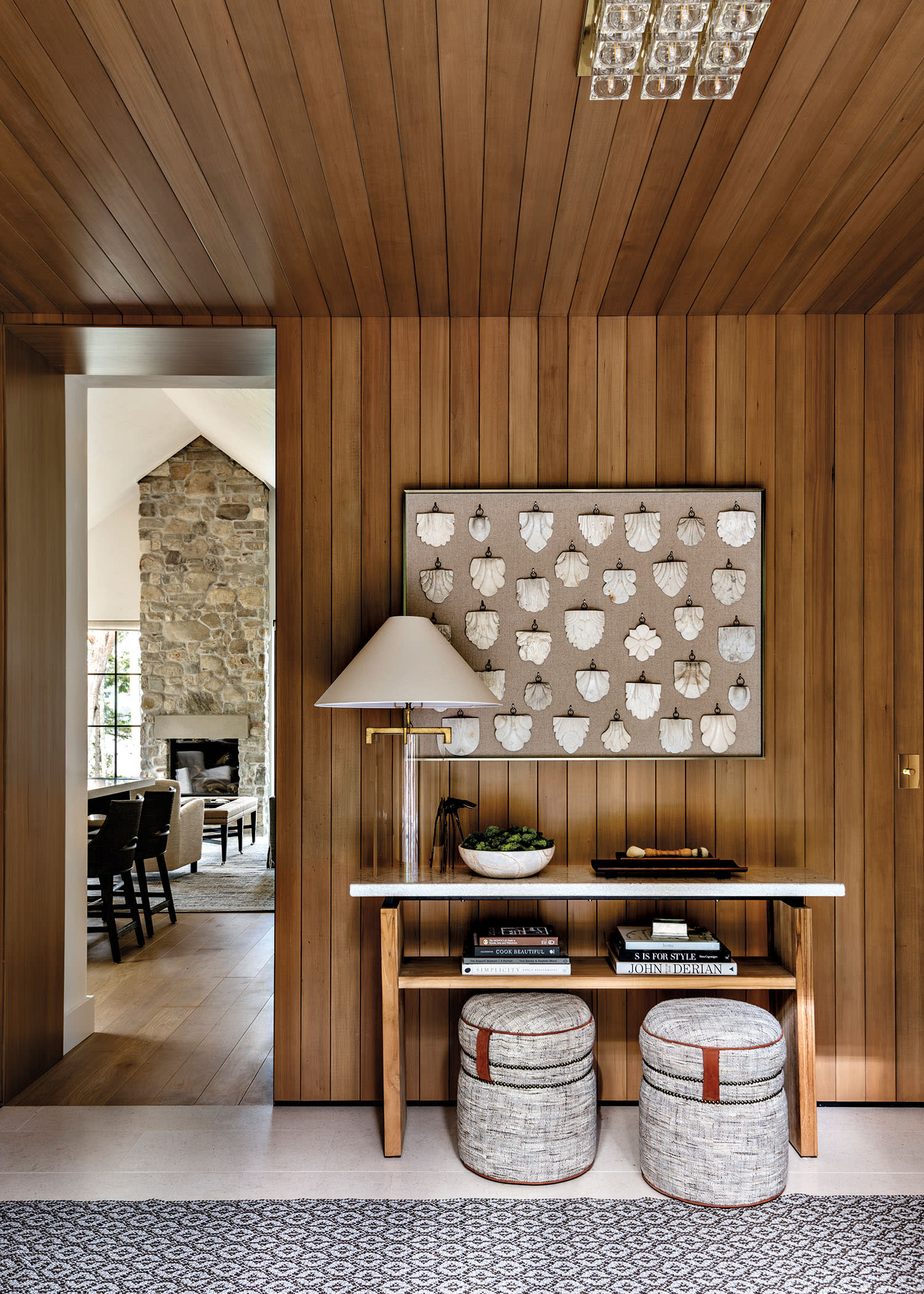 wood-clad entryway of a Washington cottage