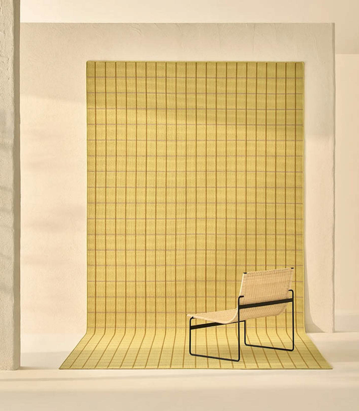 yellow rug from the Kilt Collection by Rols Carpets