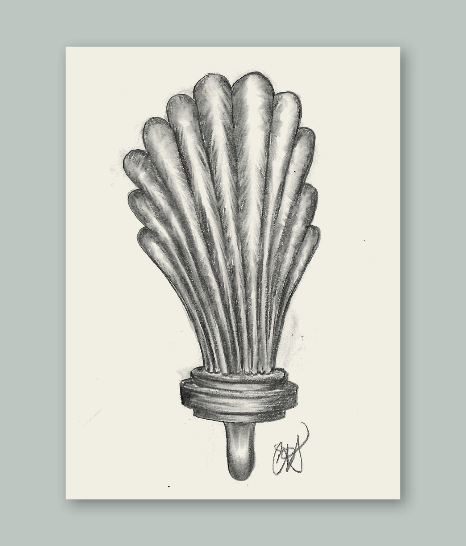 Corey Damen Jenkins’ sketch of the Isabelle sconce for Eichholtz