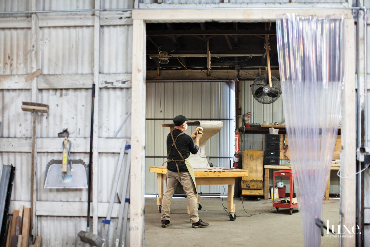 Aronwitz works out of his Portland studio, creating seemingly weightless furnishings.