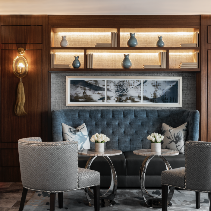 The 24th Club Lounge provides plenty of intimate nooks.