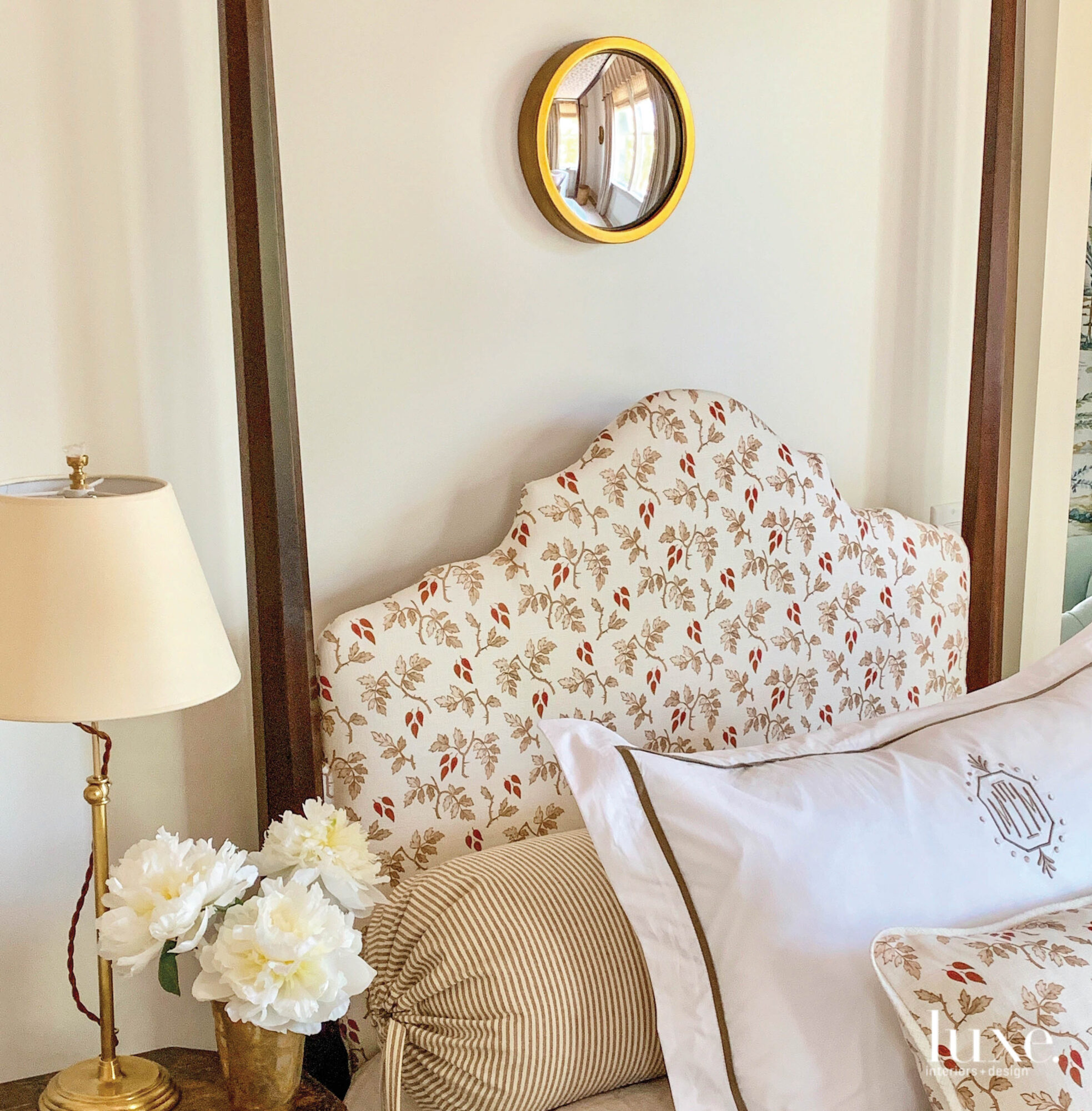 Fabric-covered headboard