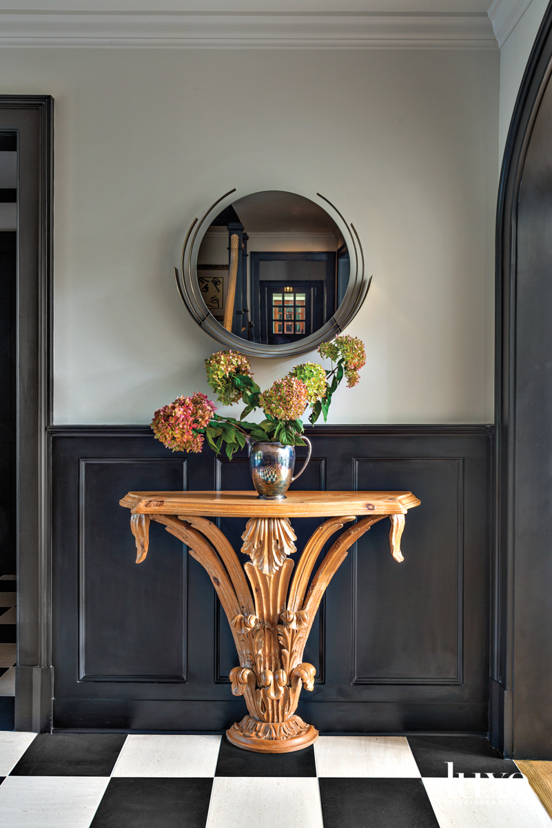 Antique console table foyer