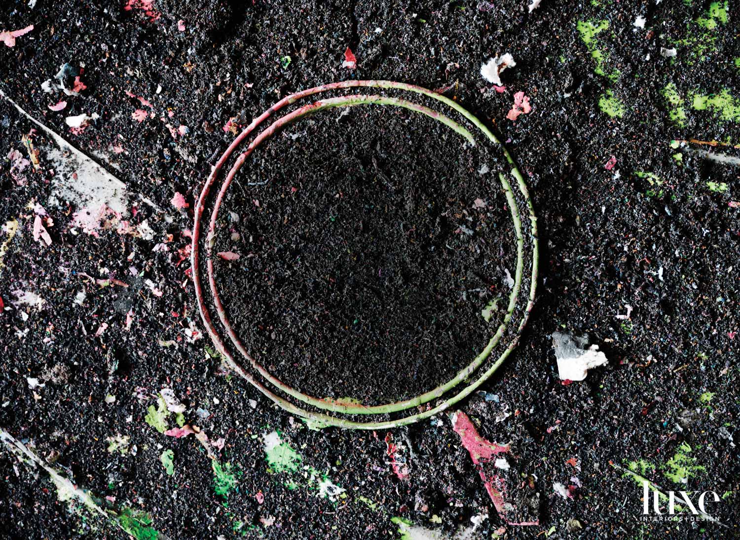 A detail of the studio's floor.