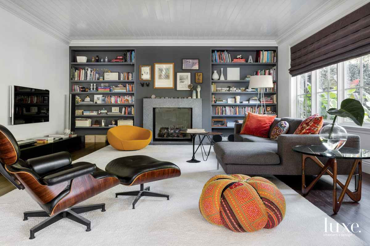 eclectic gray living room