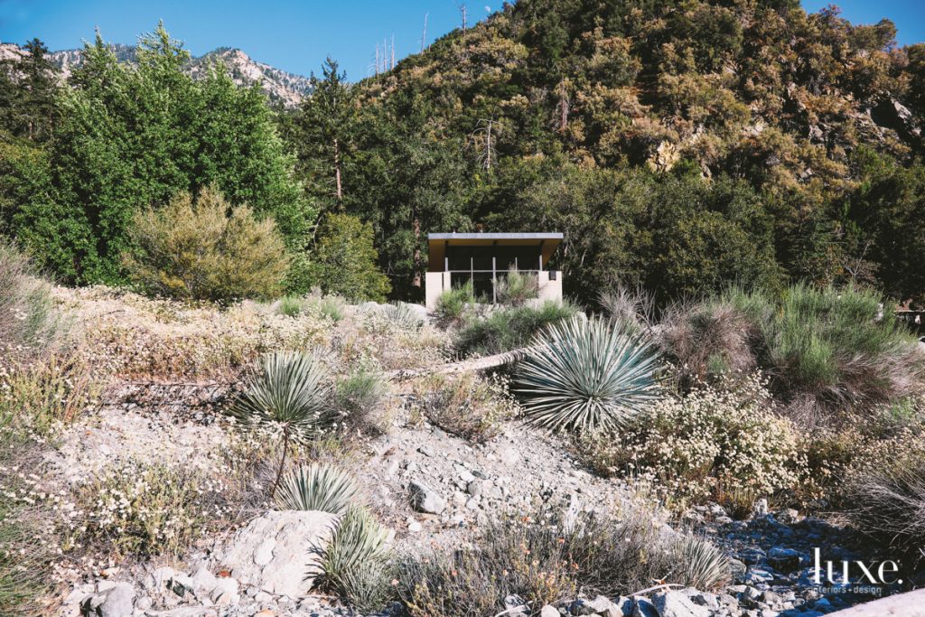 Exterior of Moffit's studio on Mount Baldy