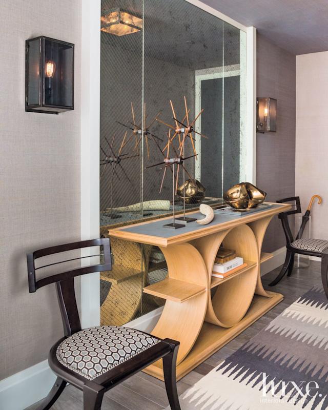 Modern Gray Entry | LUXE Interiors + Design