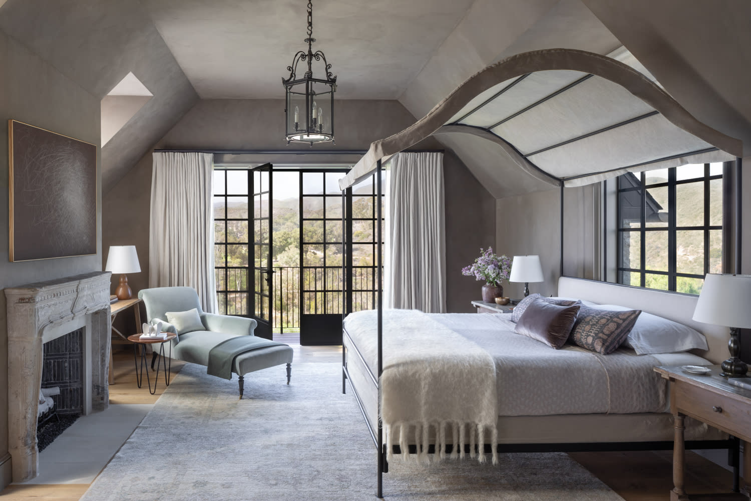 cozy, soft bedroom designed by Ray Booth