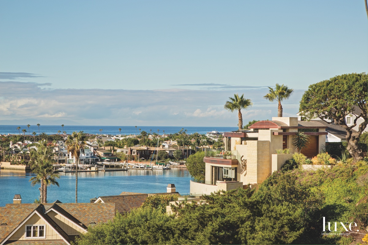 exterior landscape intercoastal newport beach