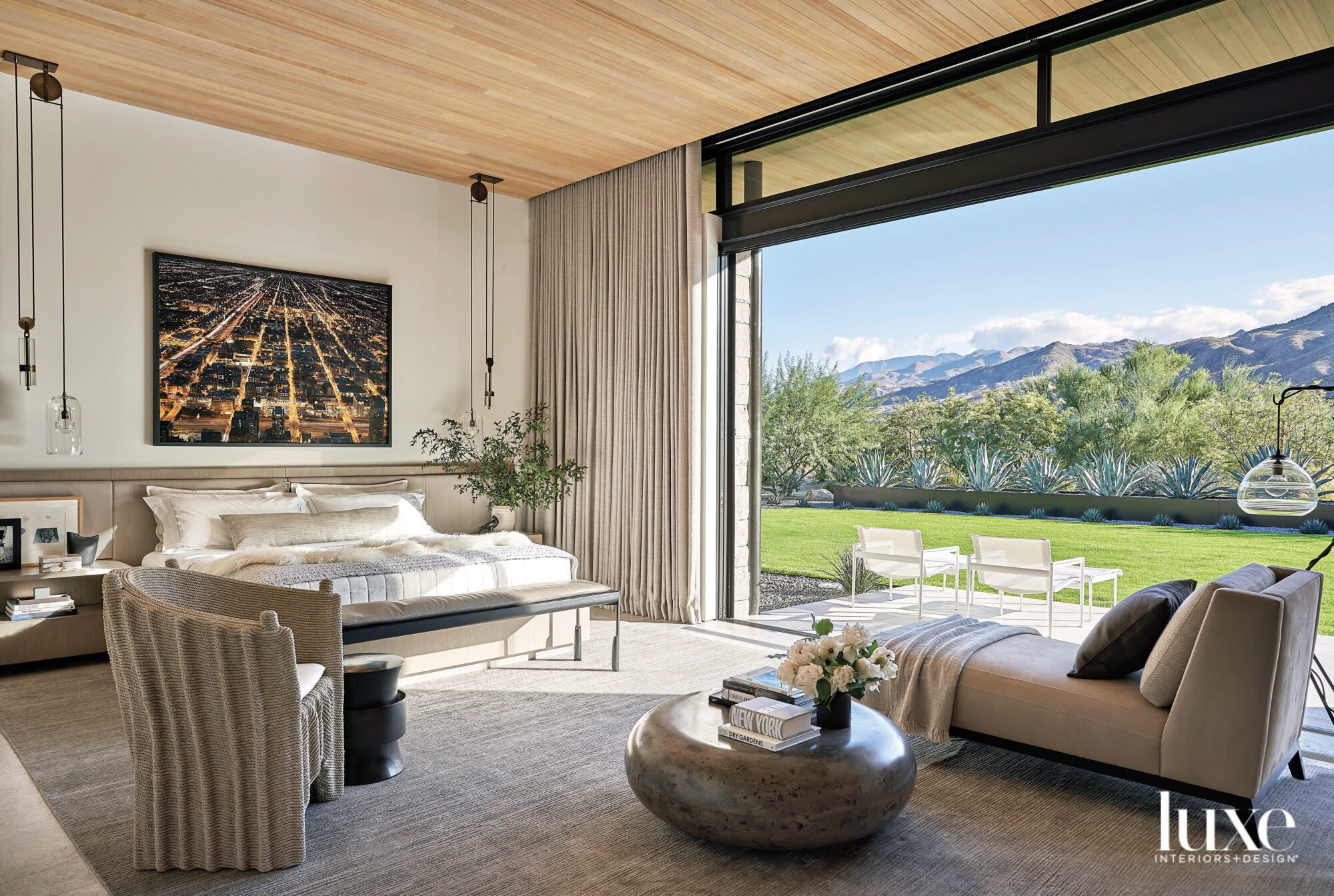 Bedroom open to view and terrace