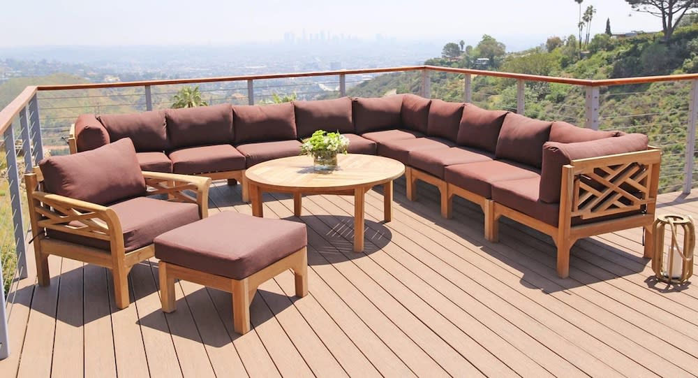 Teak Outdoor Patio Furniture Design and Decor by Willow Creek Designs in Los Angeles, California