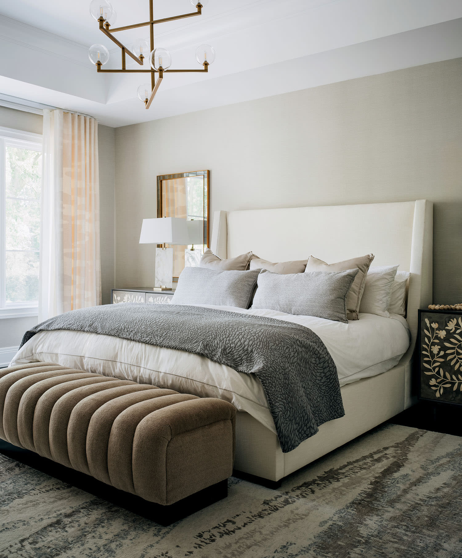 cozy, contemporary bedroom