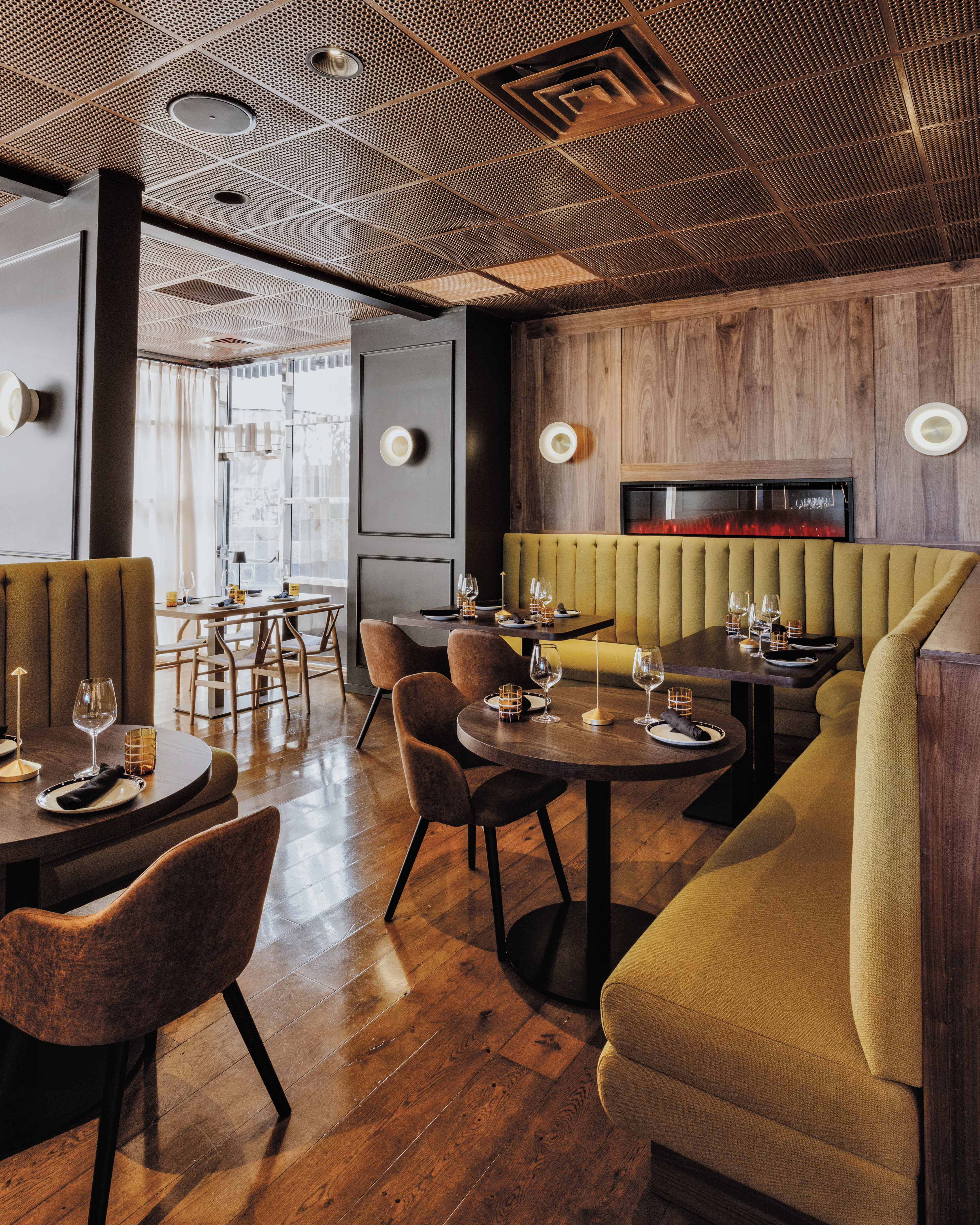 Italian-inspired restaurant interiors