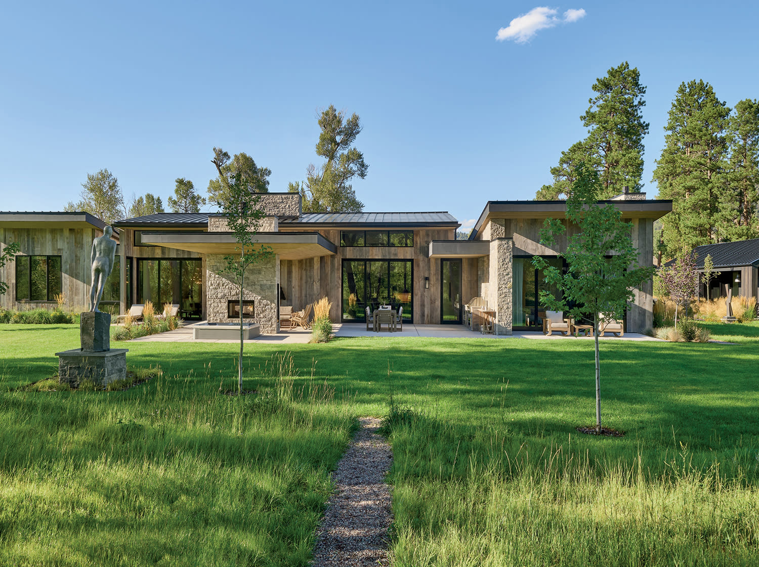 rustic contemporary home exterior in Colorado