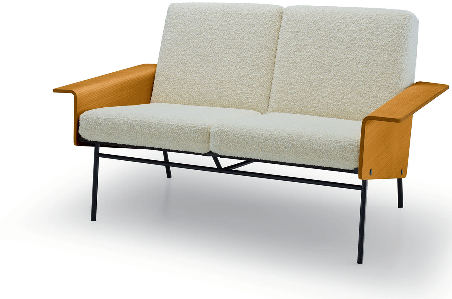 midcentury-inspired love seat