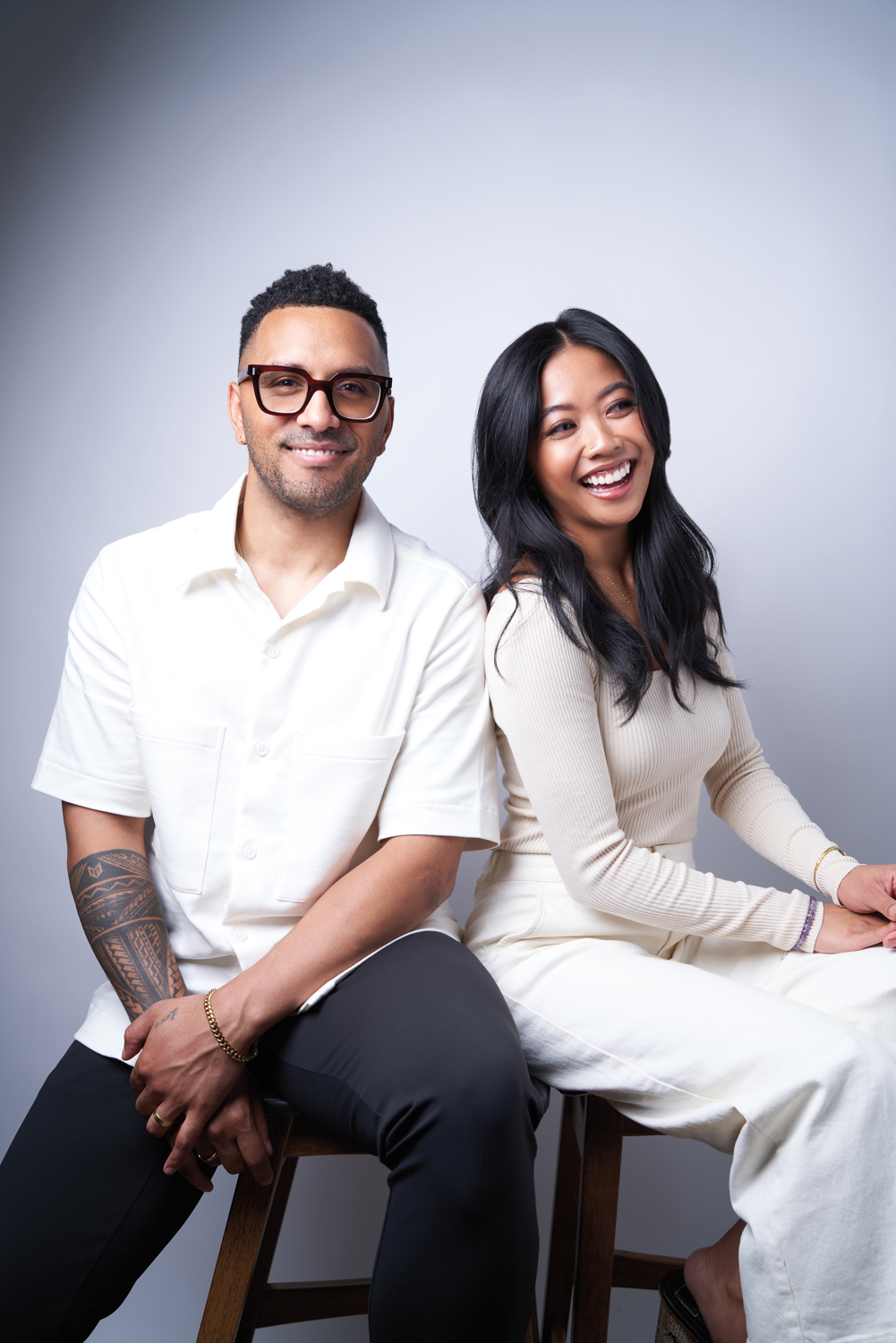 Sergio Max Legon-Talamoni and Sonia-Lynn Abenojar of la union studio