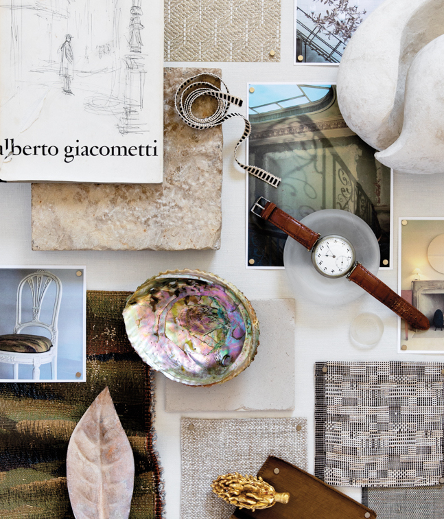 neutral and coastal inspired interior design mood board