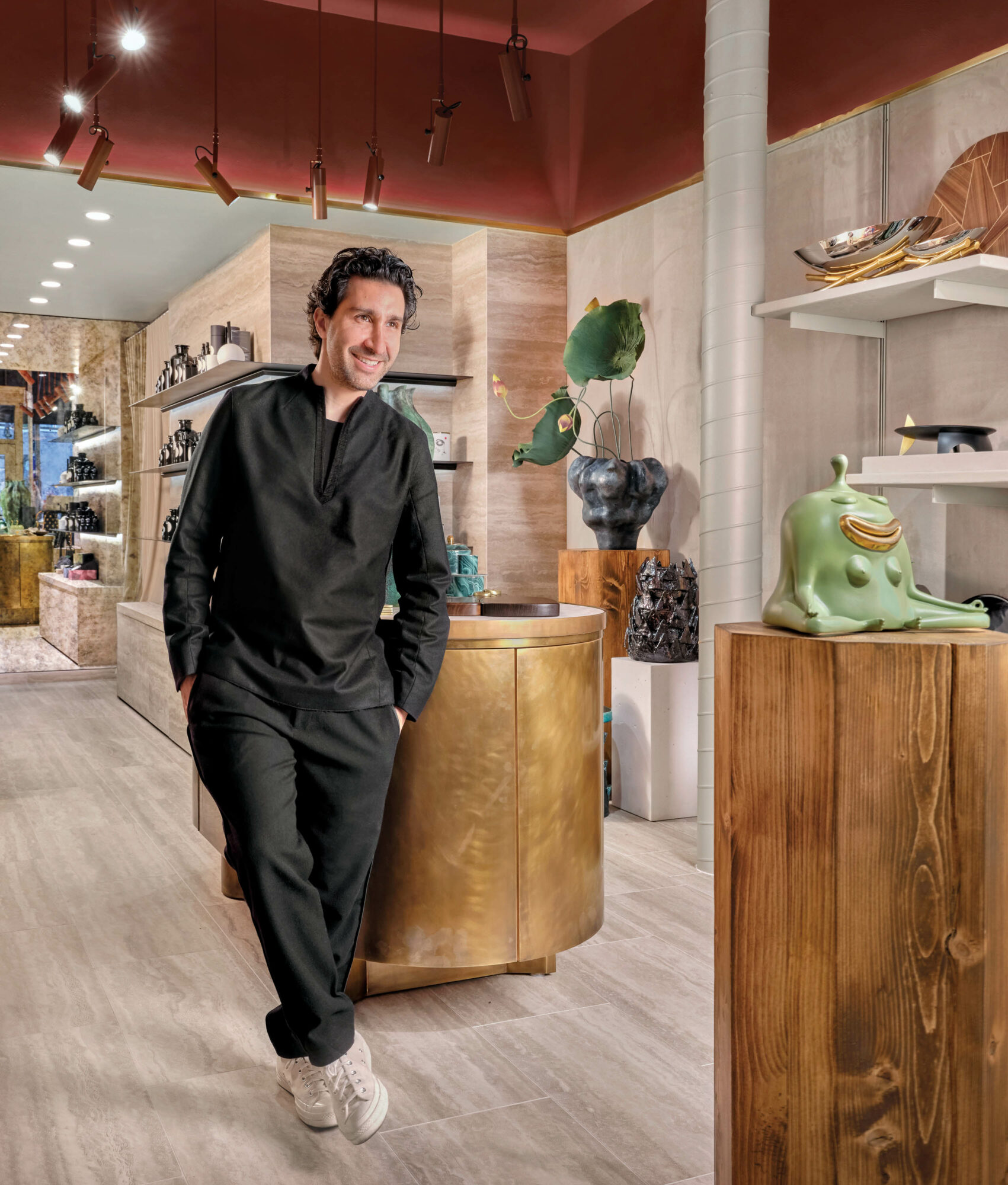 Portrait of Elad Yifrach standing inside L'Objet store