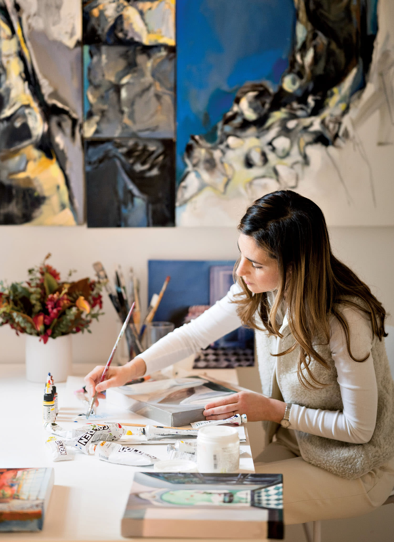 Cecilia Ramos in her Manhattan art studio.
